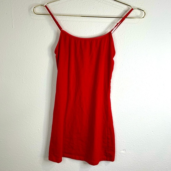 Ambiance Red Cami Slip Dress Small Stretch Mini Adjustable Straps Club Layer - Picture 2 of 7